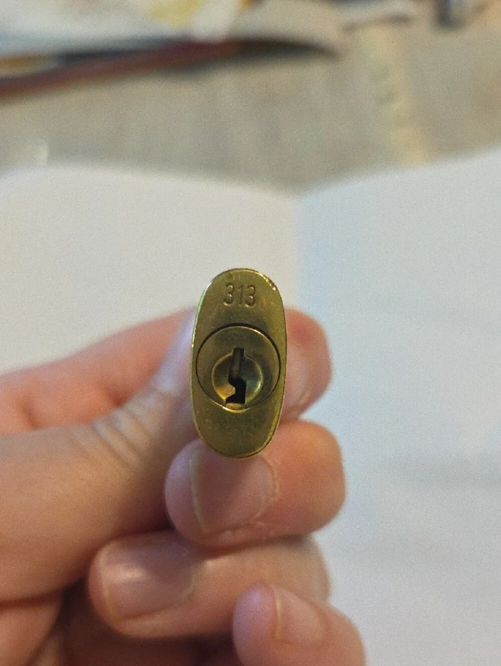 Louis Vuitton Gold-Tone LV Lock Charm